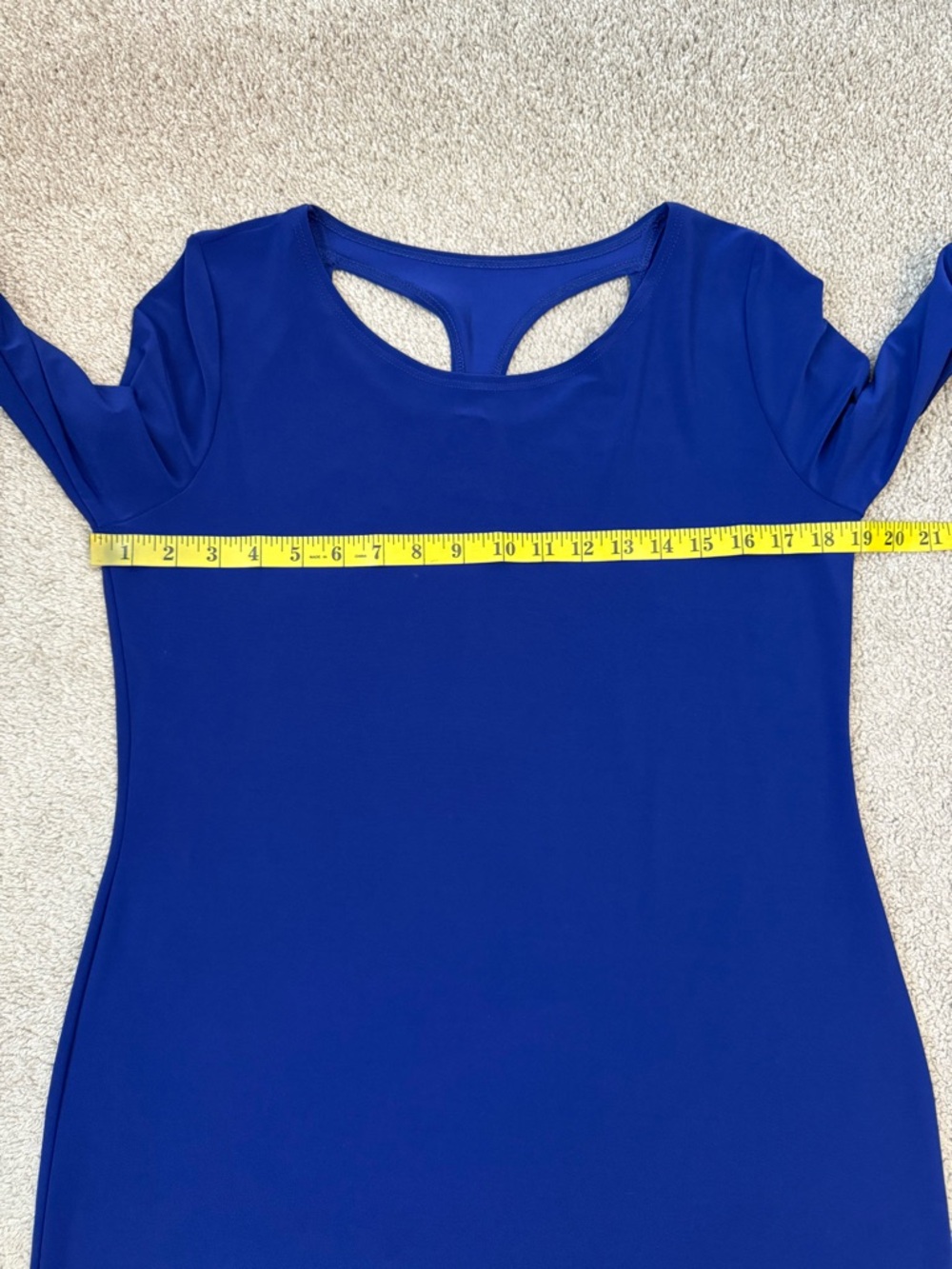 Clara Sun Woo Cut Out Detail Jersey Knit Dress Cobalt Blue S - Picture 7 of 8